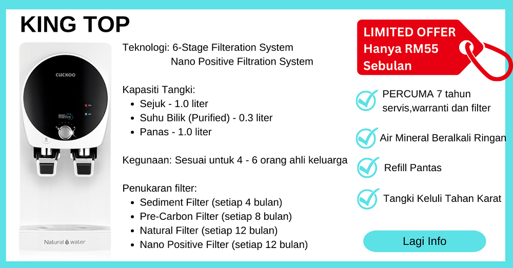 penapis air cuckoo king top